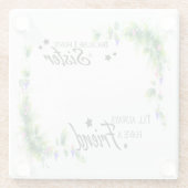 Zuster fotokussen glazen onderzetter (Achterkant)