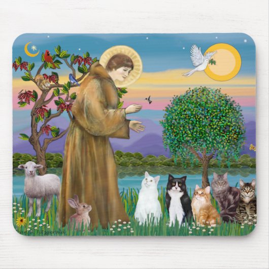 Zuster Frances Blessing 5 katten Muismat (Voorkant)