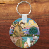 Zuster Frances die 5 katten zegenen Sleutelhanger (Voorkant)