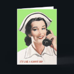 zuster Funny Birthday-kaart Kaart<br><div class="desc">Zustverplegers hebben het allemaal gezien en hebben de verhalen al geleefd. Verstuur Happy Birthday met deze grappige kaart met een  verpleegster.</div>