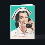 zuster Funny Birthday-kaart Kaart<br><div class="desc">Stuur Happy Birthday-wensen naar uw favoriete verpleegkundige met deze grappige kaart met een  verpleegkundige die hem een sage-advies geeft.</div>