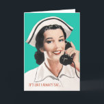 zuster Funny Birthday-kaart Kaart<br><div class="desc">Stuur Happy Birthday-wensen naar uw favoriete verpleegkundige met deze grappige kaart met een  verpleegkundige die hem een sage-advies geeft.</div>