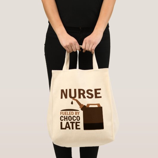 Zuster (Funny) Chocolade Tote Bag (Voorkant (product))