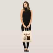 Zuster (Funny) Chocolade Tote Bag (Voorkant (model))