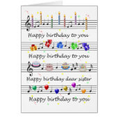Zuster Funny Happy Birthday Song Sheet Music (Voorkant)