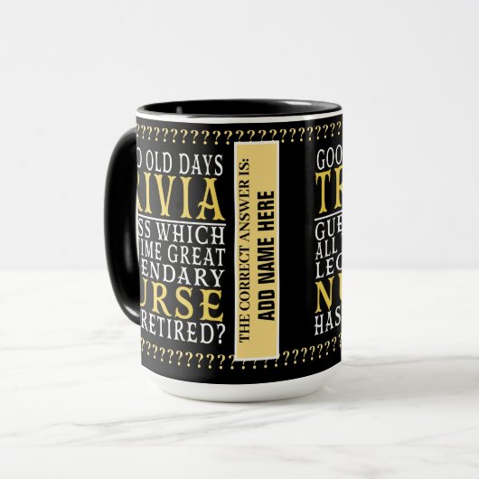 Zuster Funny Personalized Remoe, Mok bij pensioner (Voorkant links)