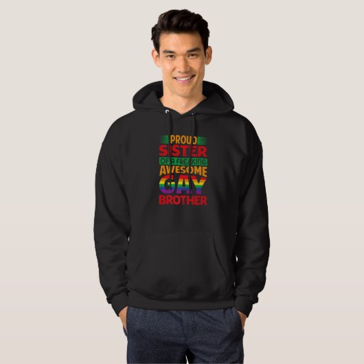 Zuster Gay Pride Proud Ally Br. Hoodie (Voorkant volledig)