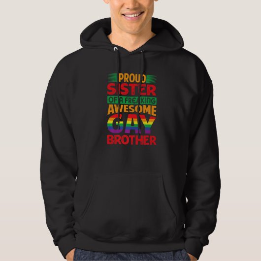 Zuster Gay Pride Proud Ally Br. Hoodie (Voorkant)