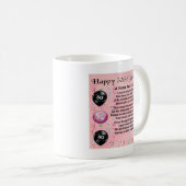 zuster gedicht - 50e verjaardagsontwerp koffiemok (Voorkant rechts)