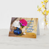Zuster, Gelukkige Verjaardag met geschilderde Kaart (Gele Bloem)
