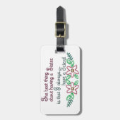 Zuster Gezegde Bagagelabel (Voorkant verticaal)