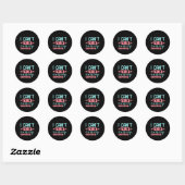 Zuster Gift dat ik niet in de verpleegschool kan. Ronde Sticker (Vel)