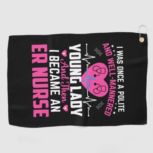 Zuster Gift dat ik ooit de mooie zuster was Golfhanddoek (Horizontaal)