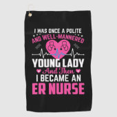 Zuster Gift dat ik ooit de mooie zuster was Golfhanddoek (Voorkant)