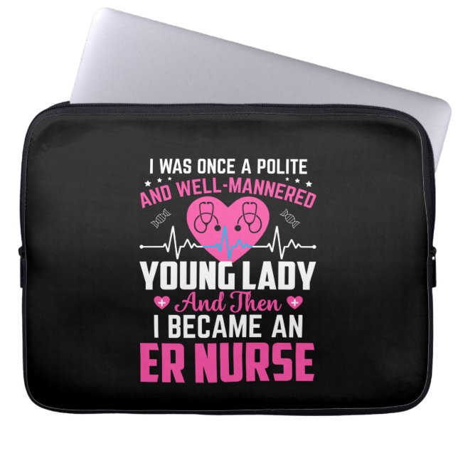 Zuster Gift dat ik ooit de mooie zuster was Laptop Sleeve (Voorkant)