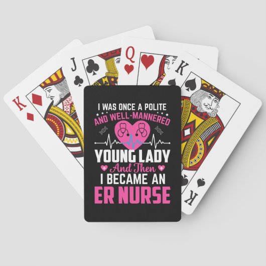 Zuster Gift dat ik ooit de mooie zuster was Pokerkaarten (Achterkant)