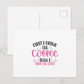 Zuster Gift eerst Drink ik de koffie Briefkaart (Voorkant / Achterkant)
