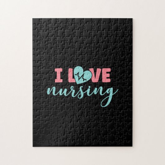 Zuster Gift I Love Nursing Legpuzzel (Verticaal)