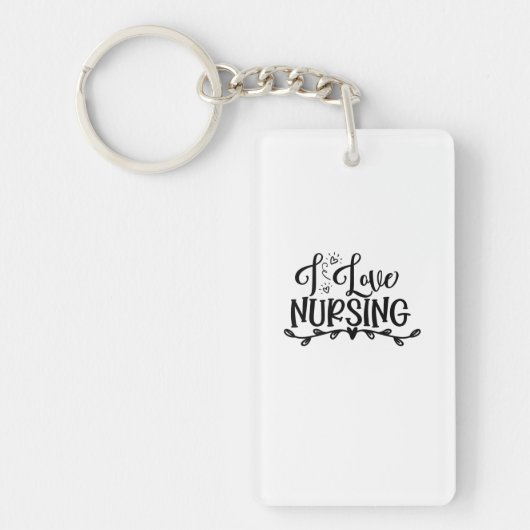 Zuster Gift I Love Nursing Sleutelhanger (Voorkant)