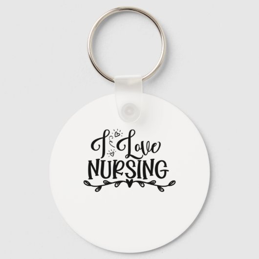 Zuster Gift I Love Nursing Sleutelhanger (Voorkant)