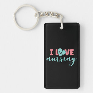 Zuster Gift I Love Nursing Sleutelhanger