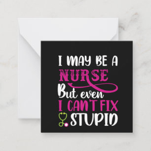 Zuster Gift I may be a verpleegster Notitiekaartje