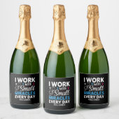 Zuster Gift I werk met kleine Sparkling Wijnetiket (Flessen)