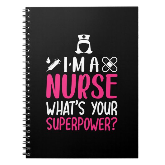 Zuster Gift Ik ben een verpleegster wat je Superpo Notitieboek (Voorkant)