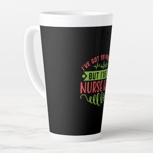 Zuster Gift ik heb 99 problemen Latte Mok (Linkerhoek)