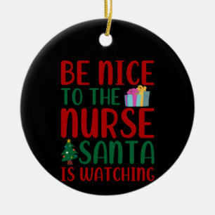 Zuster Gift is leuk om de kerstman te verzorgen Keramisch Ornament