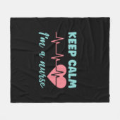 Zuster Gift Keep Calm Ik ben verpleegster Fleece Deken (Voorkant (Horizontaal))