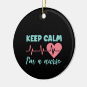 Zuster Gift Keep Calm Ik ben verpleegster Keramisch Ornament (Links)