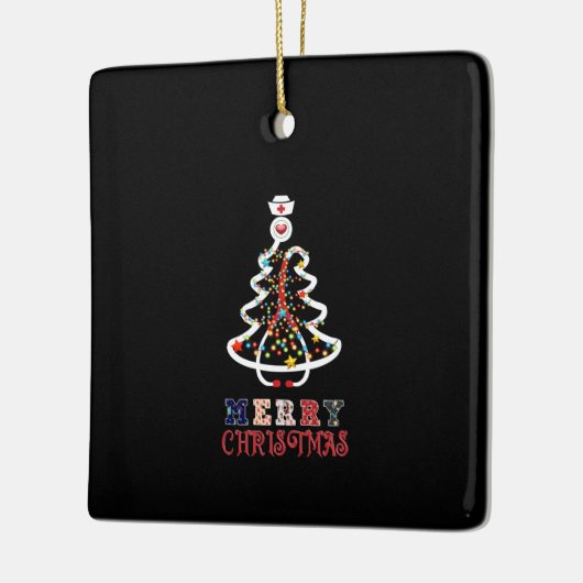 Zuster Gift Mery Kerstmis Keramisch Ornament (Links)