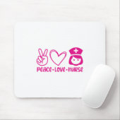 Zuster Gift Peace Love Neurse Muismat (Met muis)