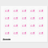 Zuster Gift Peace Love Neurse Ronde Sticker (Vel)