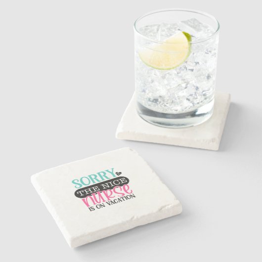 Zuster Gift spijt me dat de mooie zuster op vakant Stenen Onderzetter (Zijkant)