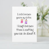 zuster glimlach bedankkaart (Staand voorkant)