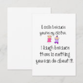 zuster glimlach bedankkaart (Voorkant / Achterkant)