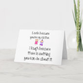 zuster glimlach feestdagen kaart (Voorkant)