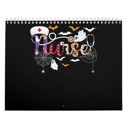 Zuster Halloween Costume Gift met pomkin Spider Kalender (Hoes)