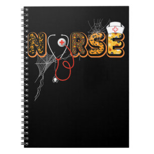Zuster Halloween Gift met pomkin Boo Spider Notitieboek