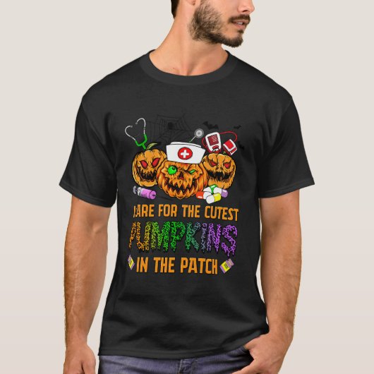 Zuster Halloween ik zorg voor de meest gekke pompo T-shirt (Voorkant)