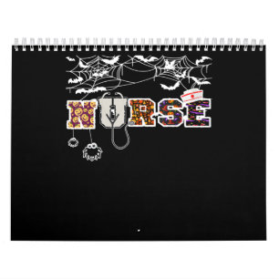 Zuster Halloween Shirt Gift with Pumpkin Boo Spide Kalender