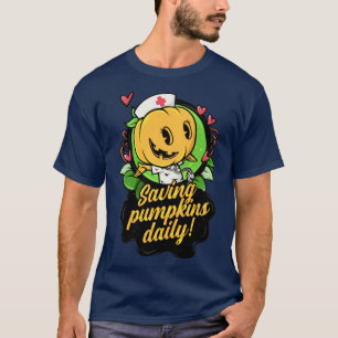 Zuster Halloween Women Cute Spooky Saving Pumpkins T-shirt