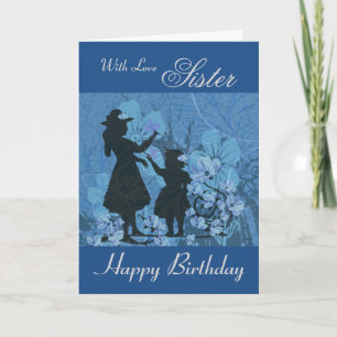 Zuster / Happy Birthday - Garden Silhouettes Kaart