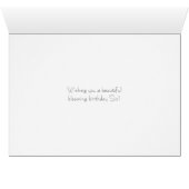 Zuster Happy Birthday Pink Daisy Kaart (Binenzijde Horizontaal (Onderkant))