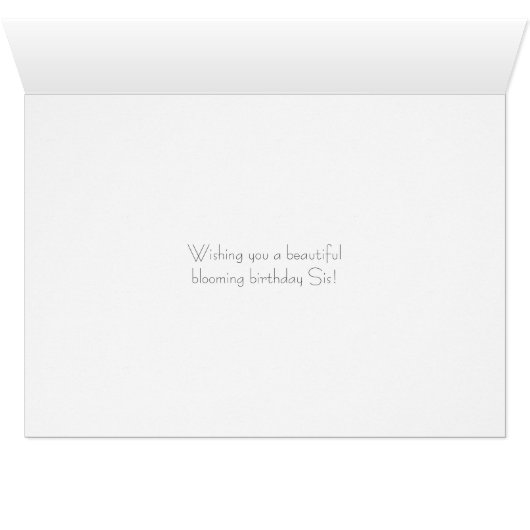 Zuster Happy Birthday Pink Daisy Kaart (Binenzijde Horizontaal (Onderkant))