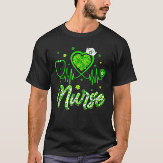 Zuster Happy St Patrick's Day Irish Shamrock Heart T-shirt