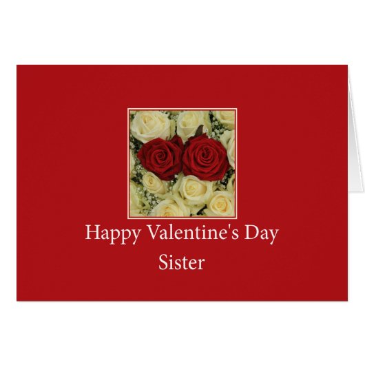 Zuster Happy Valentine's Day Rozen (Voorkant Horizontaal)