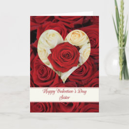 Zuster Happy Valentine's Day Rozen Feestdagen Kaart